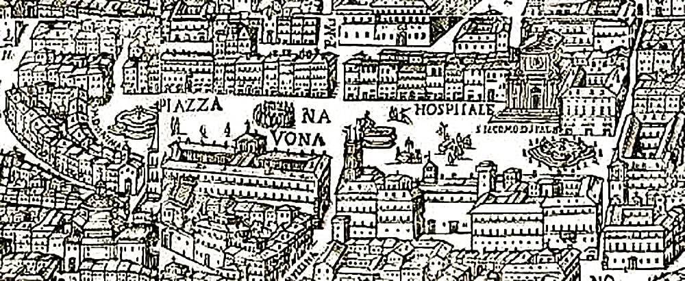 Fountain of the Moor in the Navona Square in Rome